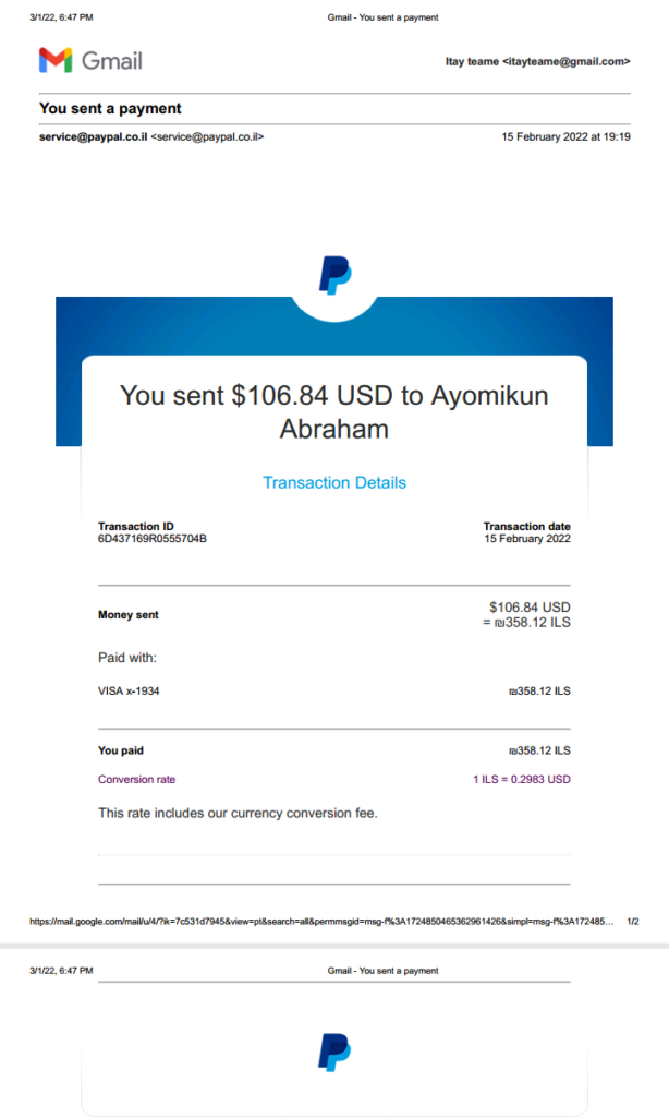 Foremedia Payment Proof