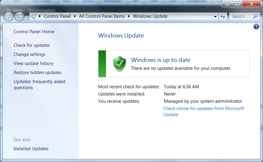 Run Windows Update